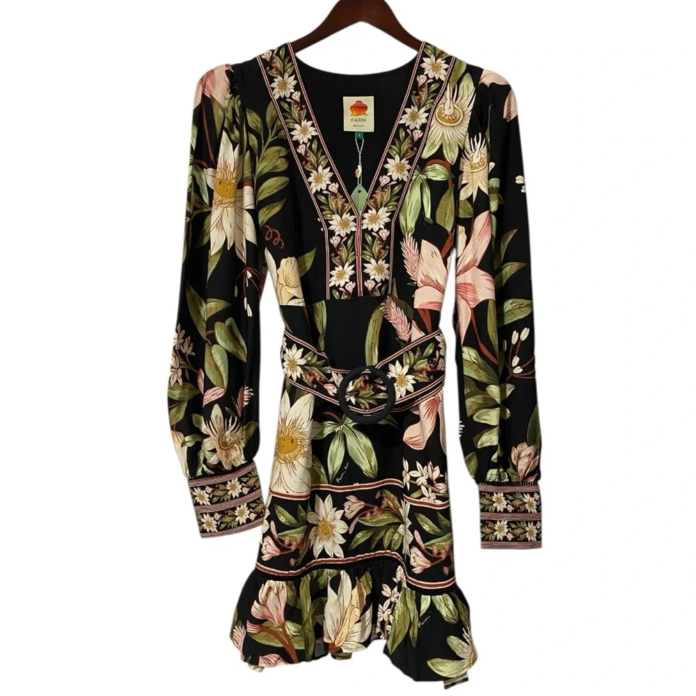 NWT FARM Rio Surreal Flowers Dress Size S